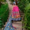 Captivating Pink Kalamkari Ensemble South Indian Elegance