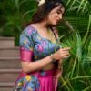 Captivating Pink Kalamkari Ensemble South Indian Elegance