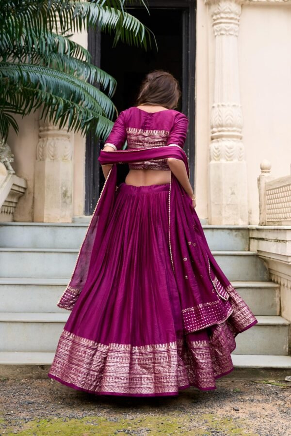 1906WINBACK.jpg Wine Color Chanderi Lehenga Choli