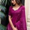 1906WINCLO.jpg Wine Color Chanderi Lehenga Choli