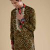 Green Silk Resham Embroidered Mens Kurta Set