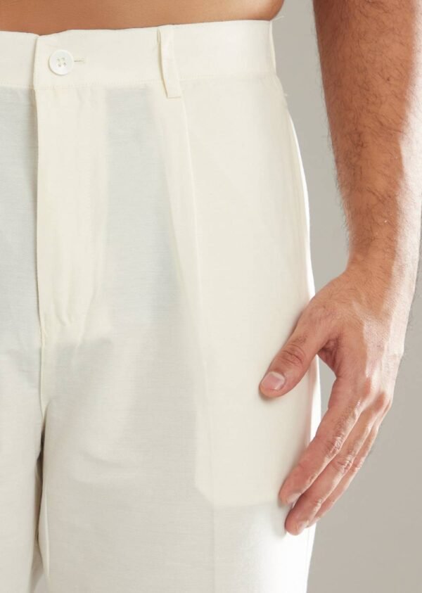 363_5 Green Silk Kurta Set For Men With Printed Motifs