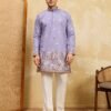 373_1-1.jpg Luxury Lavender Embroidered Designer Kurta Set For Special Occasion