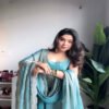 5838_1.jpg Premium Steel Blue Fandy Silk Anarkali Suit