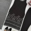 Black Faux Georgette Suit with Real Mirror Work