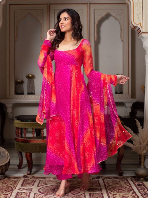 5916PINK_2.jpg Exotic Rangoli Georgette Suit Set