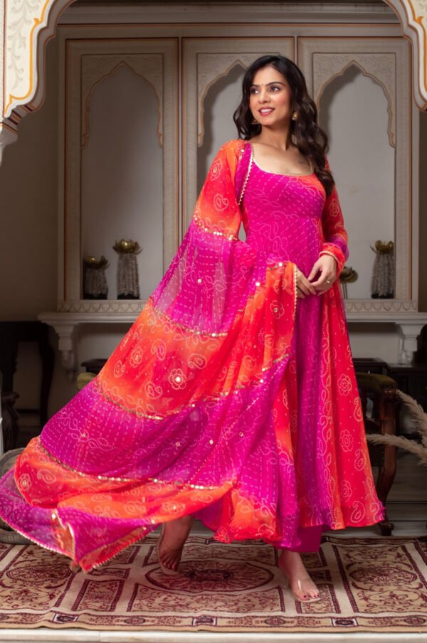 5916PINK_3.jpg Exotic Rangoli Georgette Suit Set