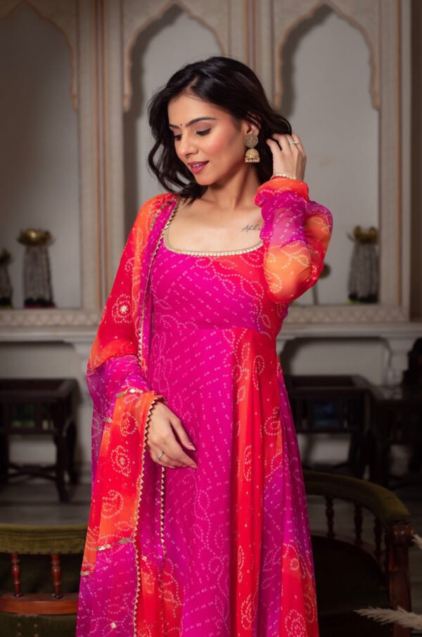 5916PINK_4.jpg Exotic Rangoli Georgette Suit Set