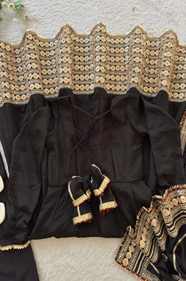 DN-569BLACK_2.jpg Black Color Gotta Work Anarkali Suit