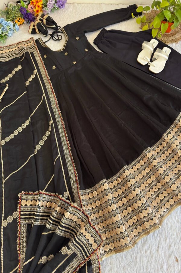 DN-569BLACK_4.jpg Black Color Gotta Work Anarkali Suit