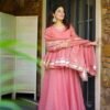 IMG_9443.jpg Elegant Pink Crushed Tissue Fabric Kurta Set