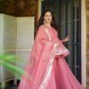 IMG_9444.jpg Elegant Pink Crushed Tissue Fabric Kurta Set