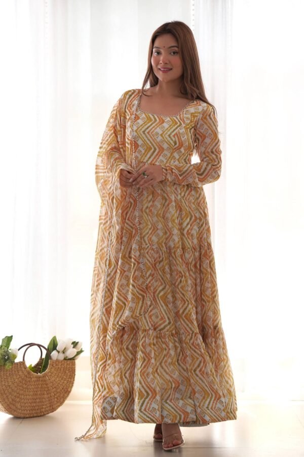 IMG_9978.jpg Stunning Multi-Color Heavy Soft Fox Georgette Zigzag Print Anarkali