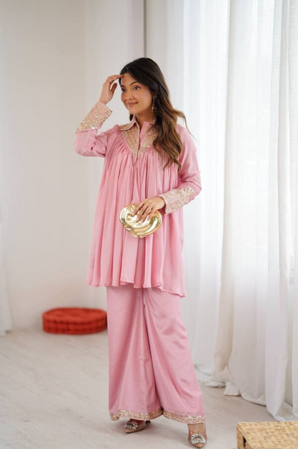 JF-025_2.jpg Blush Pink Designer Co-Ord Set