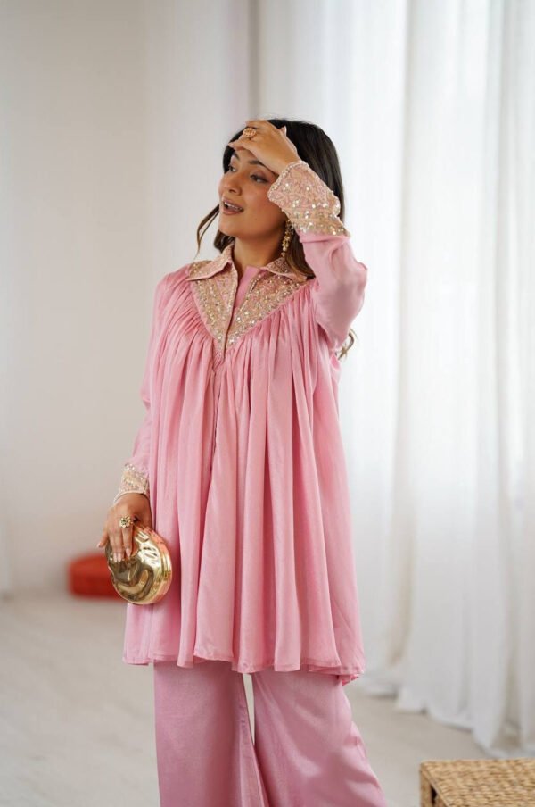 JF-025_3.jpg Blush Pink Designer Co-Ord Set