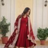 KA-1082MAROON_5.jpg Luxurious Maroon Heavy Designer Gown with Dupatta