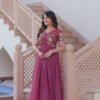 KA-1170_5.jpg Ruby Color Jacket Style South Indian Gown Set