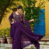 KA-1201_1.jpg WINE COLOR DESIGNER KURTI PANT SET