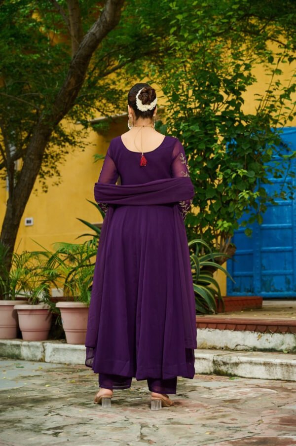 KA-1201_4.jpg WINE COLOR DESIGNER KURTI PANT SET