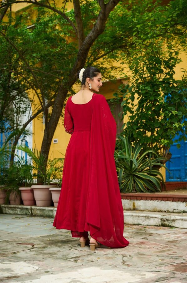 KA-1201_5.jpg MAROON COLOR DESIGNER KURTI PANT SET