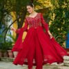 KA-1201_7.jpg MAROON COLOR DESIGNER KURTI PANT SET