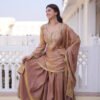 KA-1229_4.jpg Pastel Chocolate Fendi Crush Sharara Set