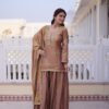 KA-1229_6.jpg Pastel Chocolate Fendi Crush Sharara Set