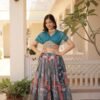 KA-5032TURKISH_3.jpg Luxurious Turkish Russian Silk with Digital Print Lehenga with Designer Blouse