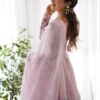 Trendy Pink Floral Anarkali Suit Set with Dupatta - Modern & Beautiful