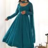 KB-264RAMA_3_a17c9229-a09d-4189-aa76-26c1c2990320.jpg Alluring Rama Lehriya Anarkali Suit Sophisticated Charm