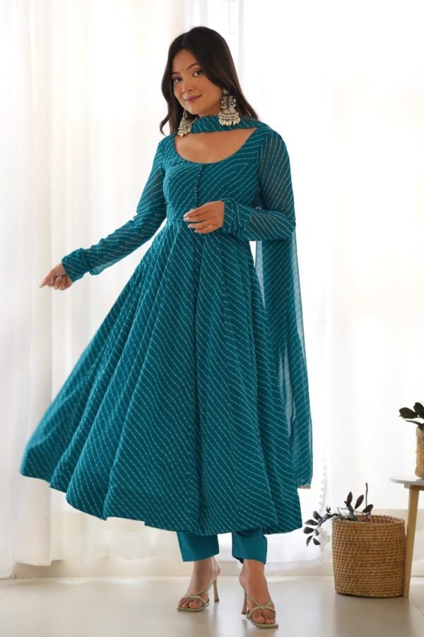KB-264RAMA_3_a17c9229-a09d-4189-aa76-26c1c2990320.jpg Alluring Rama Lehriya Anarkali Suit Sophisticated Charm