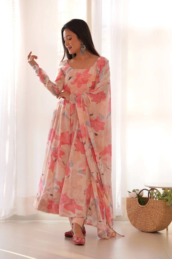 KB-265_4.jpg Peach Floral Georgette Anarkali Suit