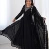 KB-283BLACK_1.jpg Black Georgette Embroidered Anarkali Suit Set