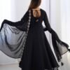 KB-283BLACK_3.jpg Black Georgette Embroidered Anarkali Suit Set