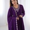 KB-283PURPLE_3.jpg Purple Georgette Embroidered Anarkali Suit Set