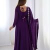 KB-283PURPLE_4.jpg Purple Georgette Embroidered Anarkali Suit Set