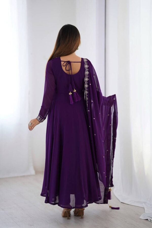 KB-283PURPLE_4.jpg Purple Georgette Embroidered Anarkali Suit Set
