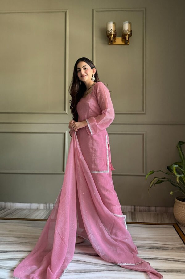 KB-297PINK_1.jpg Pink Crunchy Silk Farshi Salwar Suit with Swarovski Work