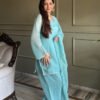 KB-297TEAL_1.jpg Cute Teal Crunchy Silk Farshi Salwar Suit