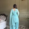 KB-297TEAL_3.jpg Cute Teal Crunchy Silk Farshi Salwar Suit