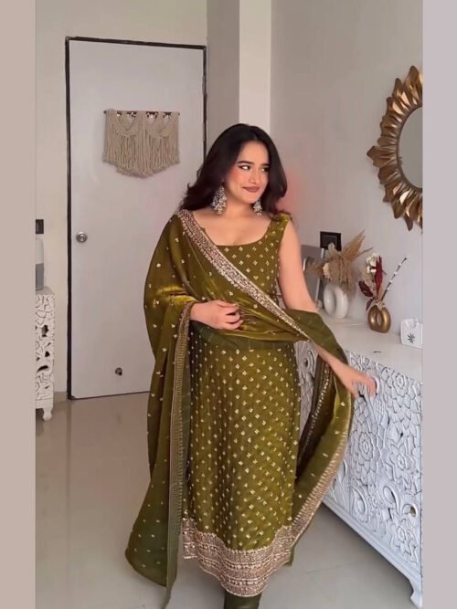 KD1577_2.jpg Mehndi Green Suit Set By Suratikart