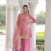 LW-9300_9.jpg Charm Pink Color Fendy Silk Sharara Set