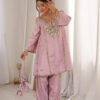 LW-9326_12.jpg Premium Metallic Pink Real Mirror Work Suit Set in HO Fabric