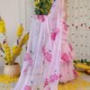 NC-RUFFLE_4.jpg Light Pink Floral Print Georgette Ruffle Saree with Stitched Blouse