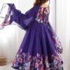 NKB-25PURPLE_4.jpg Royal Purple Organza Silk Anarkali Suit Set