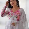 NKB-38_2.jpg Get Ready to Turn Heads with this Elegant White Floral Print Anarkali Set