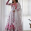 NKB-38_5.jpg Get Ready to Turn Heads with this Elegant White Floral Print Anarkali Set