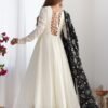 Black Vichitra Silk Anarkali Suit Set