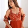 NKB-49ORANGE_3.jpg Elegant Orange Anarkali Set for Special Occasions