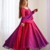 NKB-51DARKPINK_4.jpg Dark Pink & Purple Shaded Fox Georgette Anarkali Suit